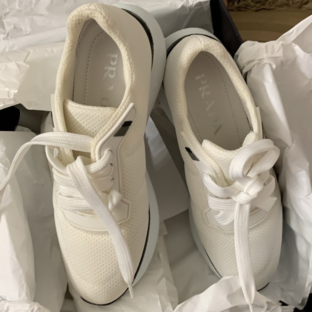 Prada Women's Cream Sneakers